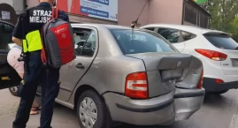 Hyundai uderzył w Skodę. W środku była matka z dzieckiem 