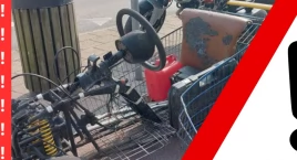Skonstruował własny pojazd z wózka sklepowego. Interwencja w Sopocie