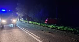 POTWORNY wypadek na DW. Dwie osoby wypadły z auta (ZDJĘCIA)