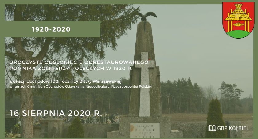 Kołbiel: Odsłonięcie pomnika żołnierzy poległych w 1920 r.