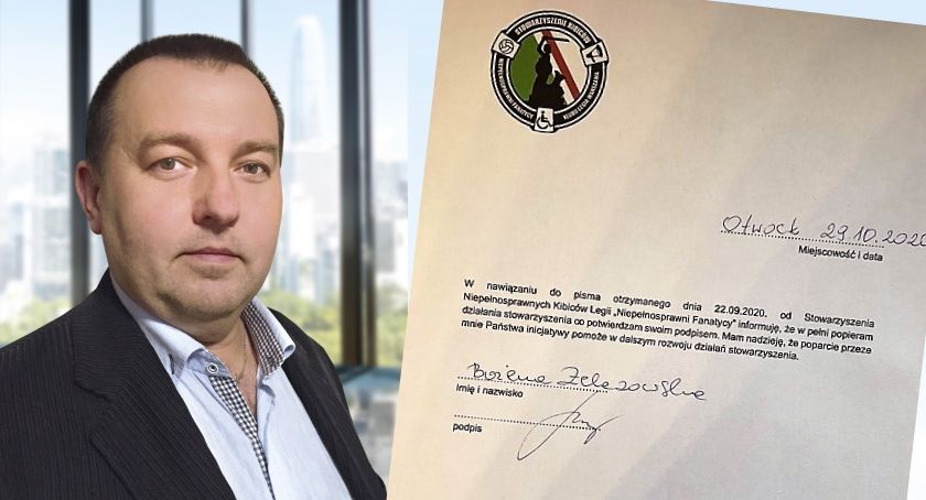 Stowarzyszenie Niepełnosprawni Kibice Legii z poparciem poseł Bożeny Żelazowskiej 