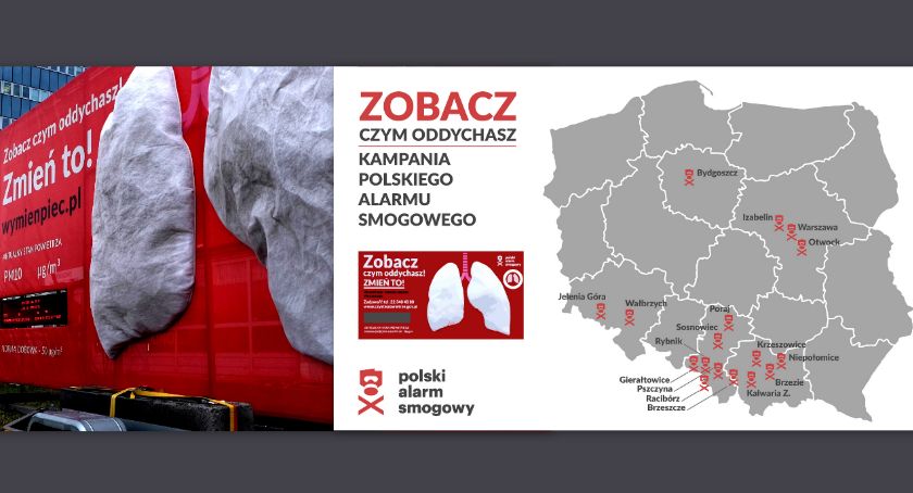 Płuca Otwocka - Instalacja obrazująca rezultat smogu - Polski Alarm Smogowy