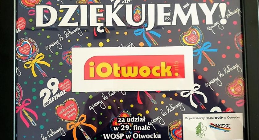 Podziękowania dla iOtwock.info za pomoc w 29 finale WOŚP