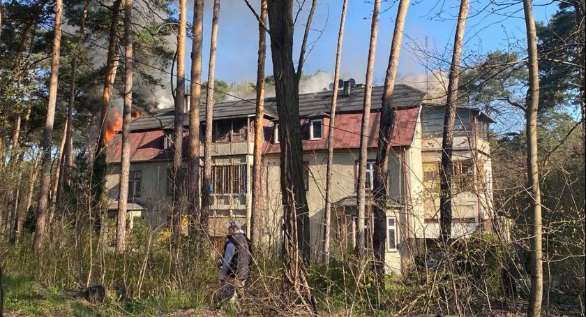 Otwock - znów płonął budynek na Reymonta