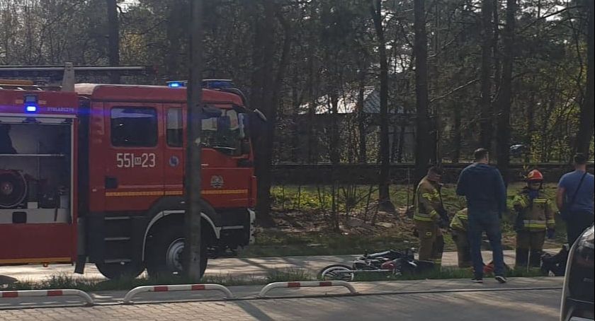 Potrącenie motocyklisty w Józefowie