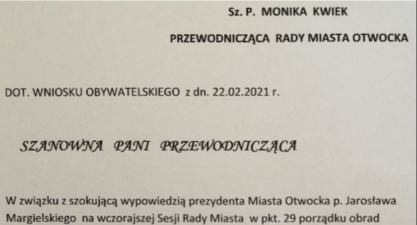Wniosek obywatelski - w sprawie wstrzymania rozbiórki parkingów w Otwocku