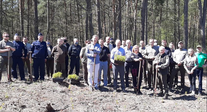 Minister klimatu i środowiska sadził las w Celestynowie