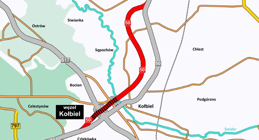 Obwodnica Kołbieli za ok. 3,5 roku. Tunel POW jeszcze w grudniu