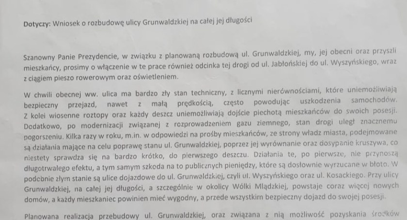 Mieszkańcy Otwocka chcą budowy całej ulicy Grunwaldzkiej