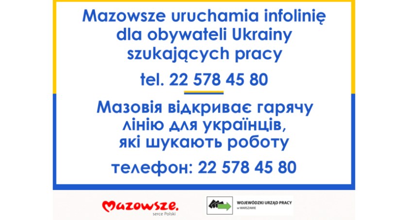 Mazowiecka infolinia dla uchodźców szukających pracy oraz dla pracodawców
