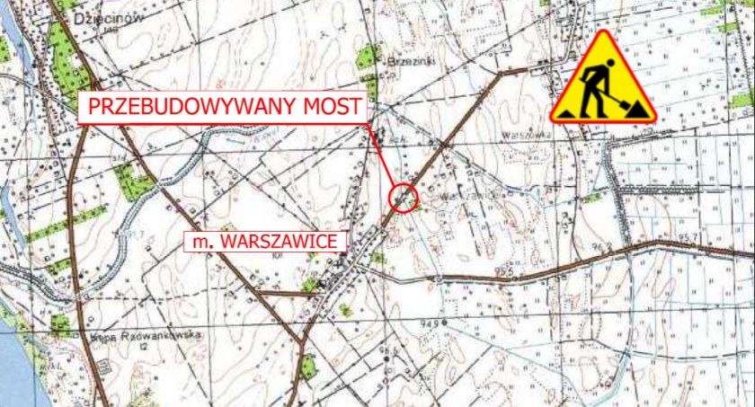 Zamknięcie drogi powiatowej 2735W w Warszawicach