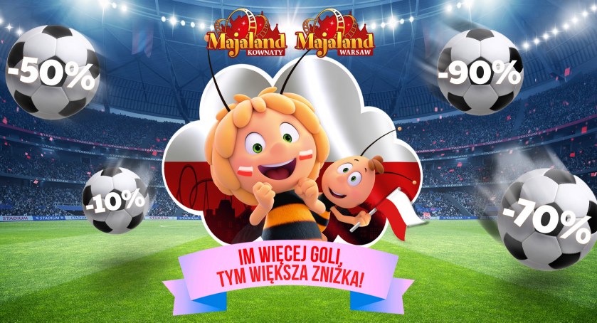 Majaland kibicuje Polakom na mundialu! Im więcej goli, tym większa zniżka!