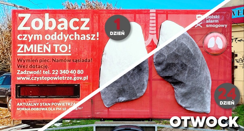 Czarne płuca Otwocka. Zobacz czym oddychasz. Zmień to