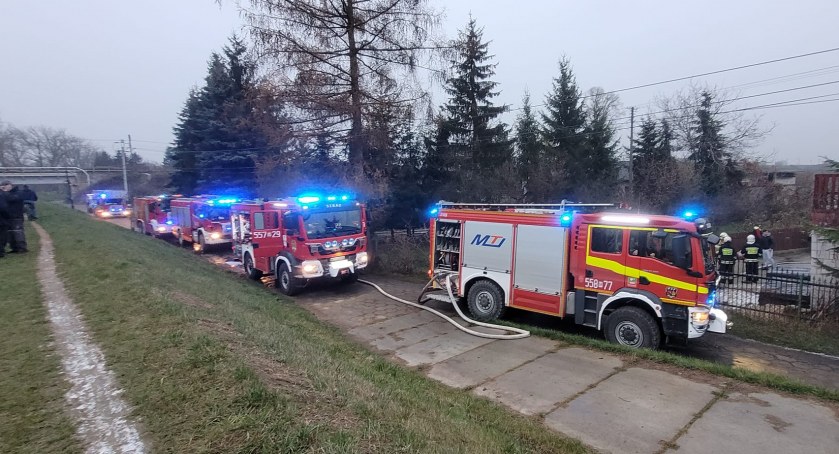 Pożar w Glinkach, jedna osoba poszkodowana
