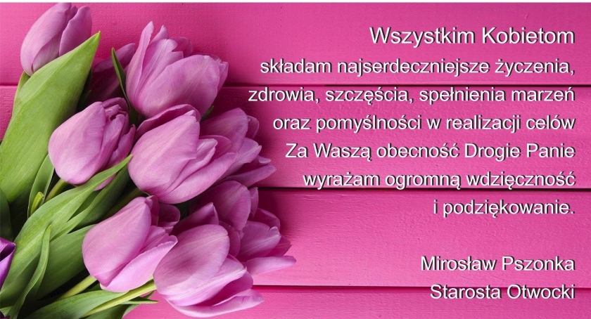 Najlepsze życzenia dla Pań od starosty