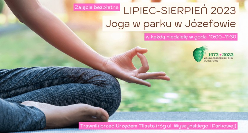 Zajęcia z jogi w parku w Józefowie