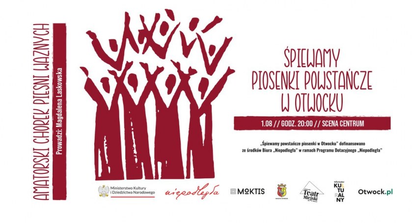 Śpiewanie piosenek powstańczych na Scenie Centrum