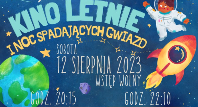 Sobienie-Jeziory. Kino letnie i noc spadających gwiazd