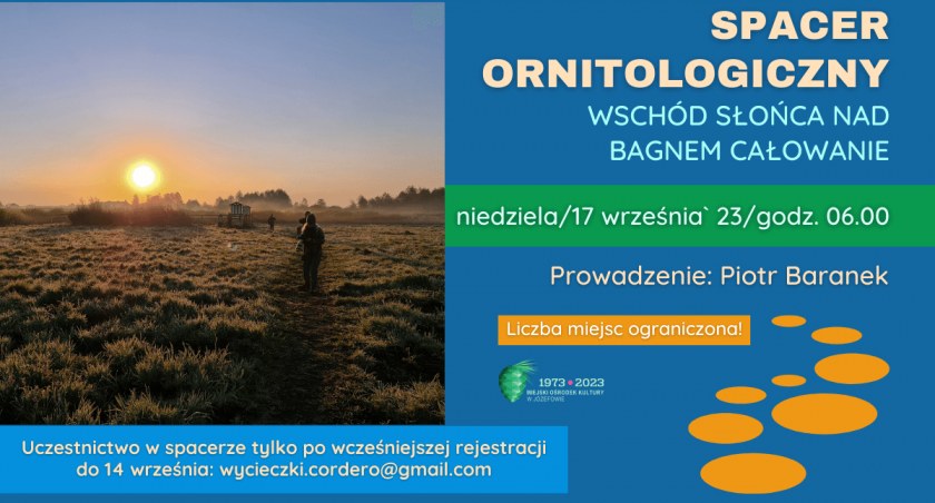 Wschód słońca nad Bagnem Całowanie / spacer ornitologiczny