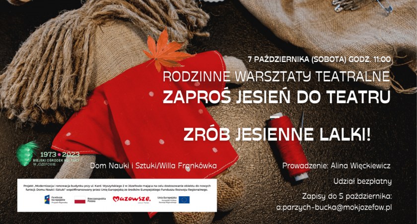 Zaproś jesień do teatru – zrób jesienne lalki!/rodzinne warsztaty teatralne