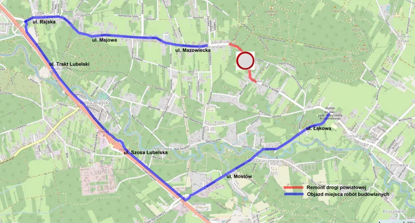 Zamknięcie drogi Malcanów - Lipowo. Zmiana tras autobusów