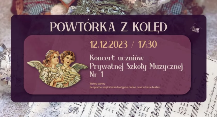 Kolędowanie w wykonaniu uczniów Prywatnej Szkoły Muzycznej nr 1 w Otwocku