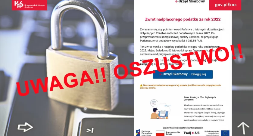 Fałszywe e-maile o zwrocie nadpłaconego podatku za 2022 r.