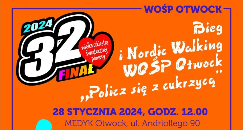 Bieg i marsz Nordic Walking dla WOŚP 2024