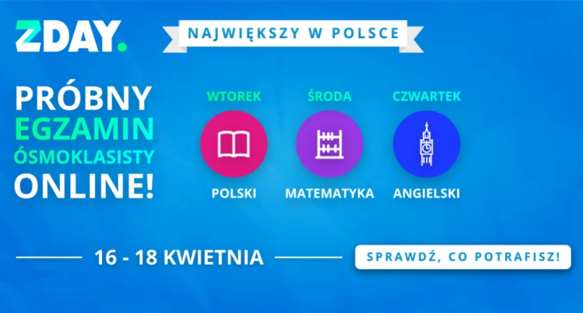 Pierwszy w Polsce próbny egzamin ósmoklasisty online!