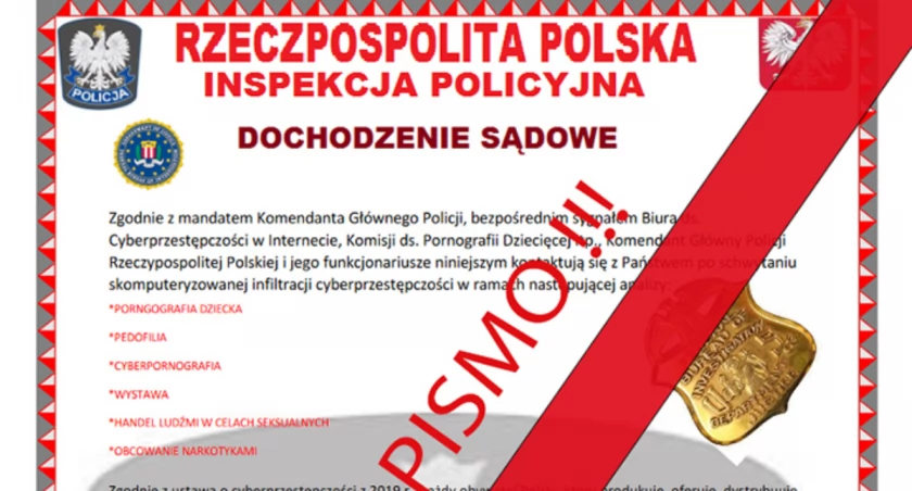 Cyberoszuści podszywają się pod szefa policji i prokuratora generalnego - uwaga!
