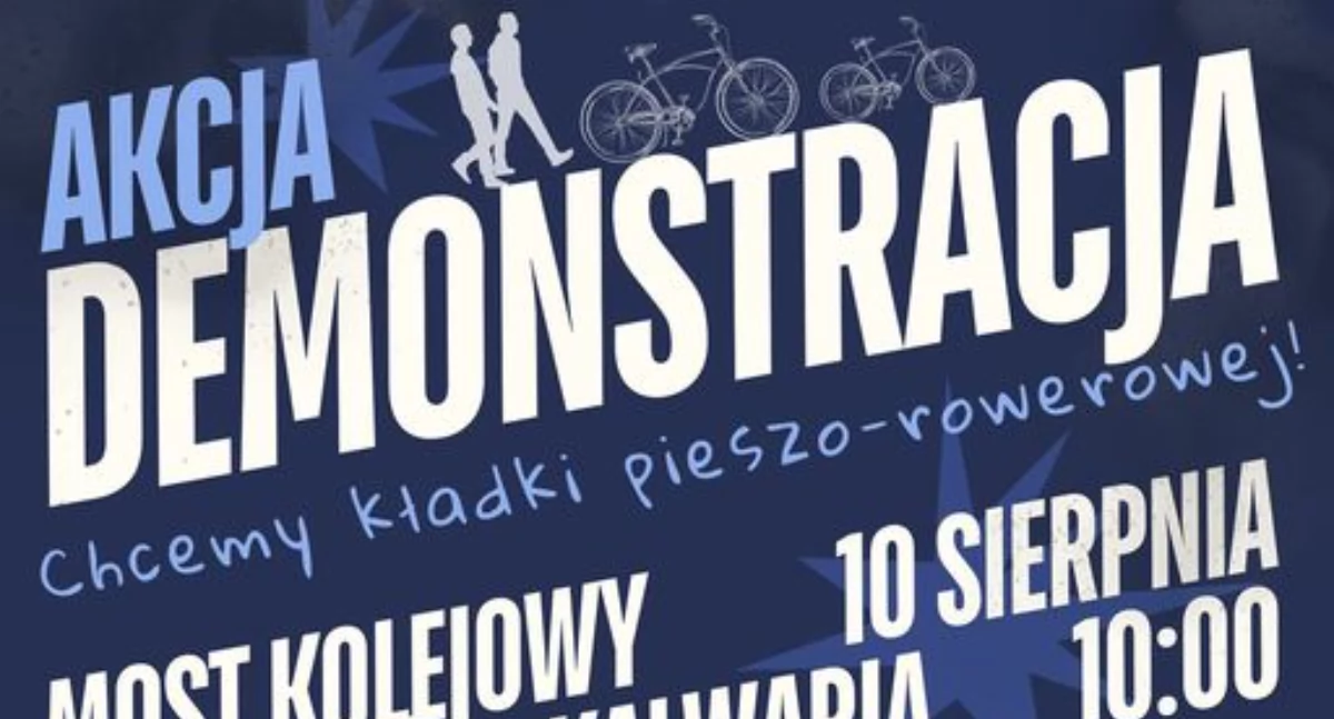 Walczą o kładkę pieszo-rowerową przez Wisłę. Akcja demonstracja 