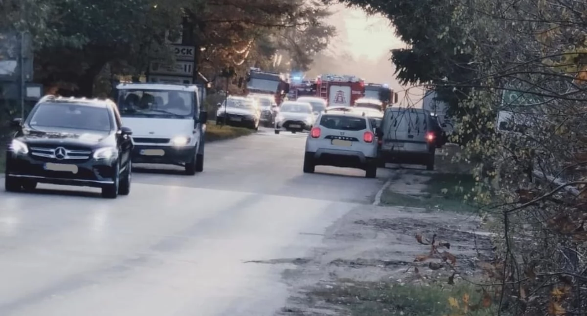 Pożar domu jednorodzinnego przy ul. Narutowicza w Otwocku 