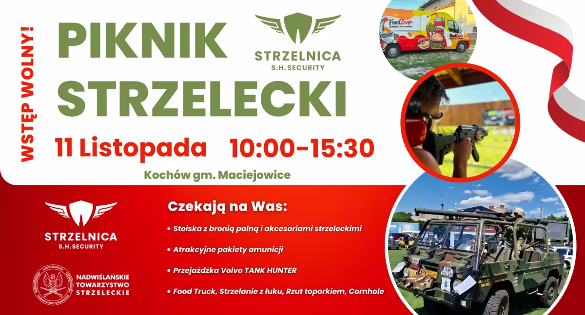 Rodzinny Piknik Strzelecki w gminie Maciejowice z okazji Święta Niepodległości