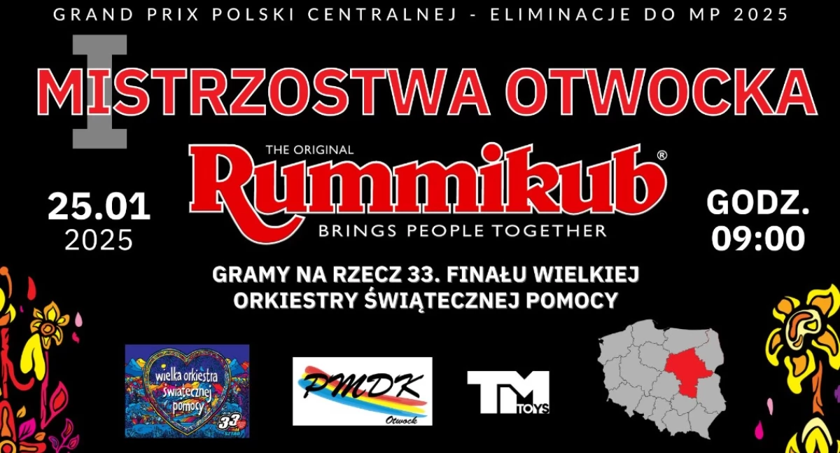 I Mistrzostwa Otwocka w Rummikub – dołącz do zabawy i wesprzyj WOŚP!