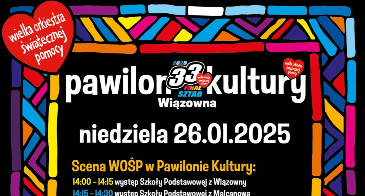 Wiązowna gra z WOŚP - 26 stycznia w Pawilonie Kultury
