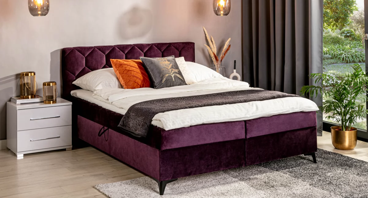 Łóżko tapicerowane w stylu glamour: wprowadź luksus do swojego M