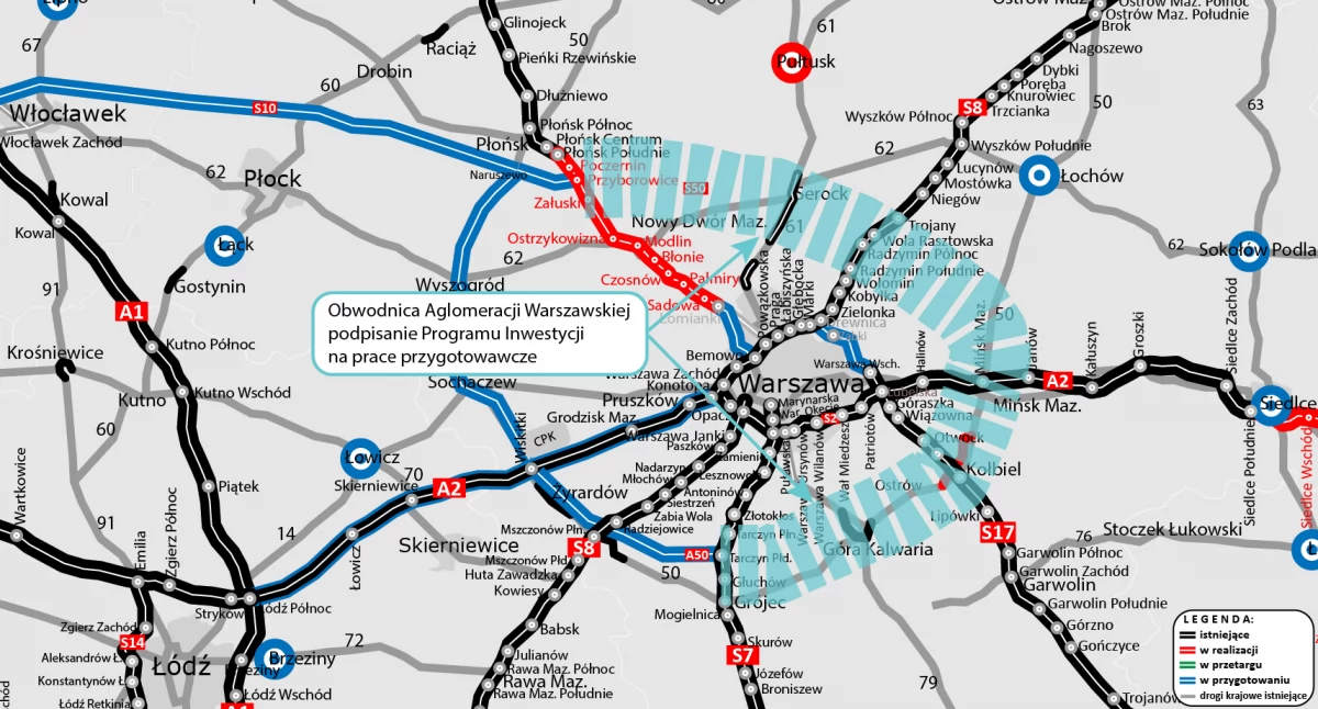 Ruszają prace nad północno-wschodnim odcinkiem Obwodnicy Aglomeracji Warszawskiej: Co warto wiedzieć?