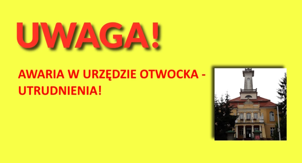 Awaria w otwockim urzędzie - utrudnienia