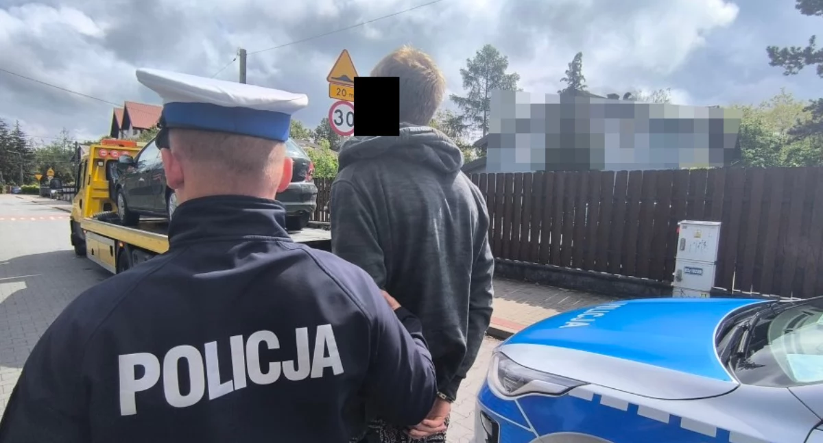 19-latek na haju za kółkiem: rozbity wrak, brak prawa jazdy i druga wpadka w tydzień!