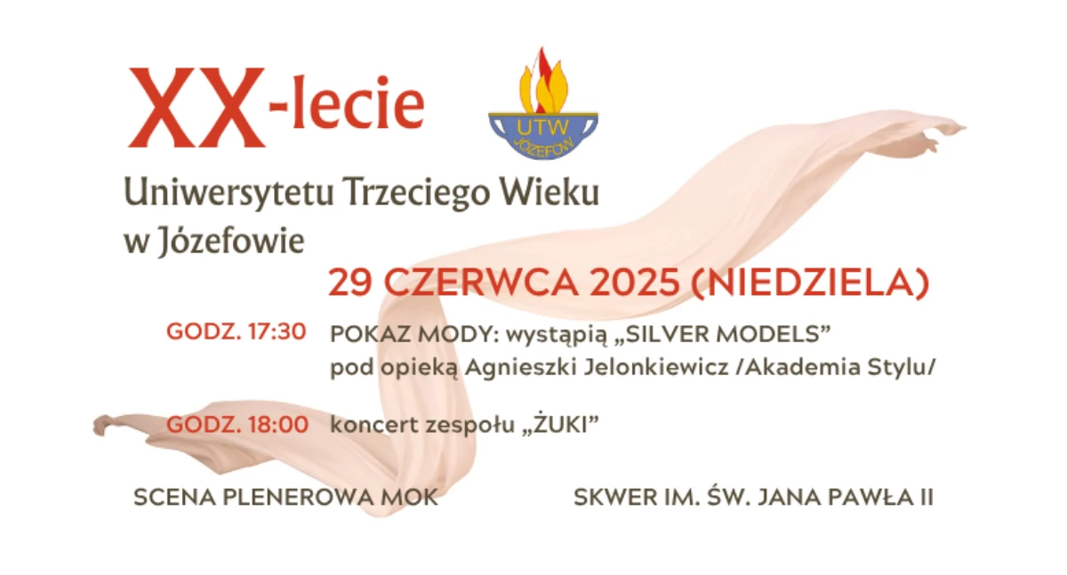 20 lat Józefowskiego Uniwersytetu Trzeciego Wieku – Jubileusz i koncert zespołu Żuki