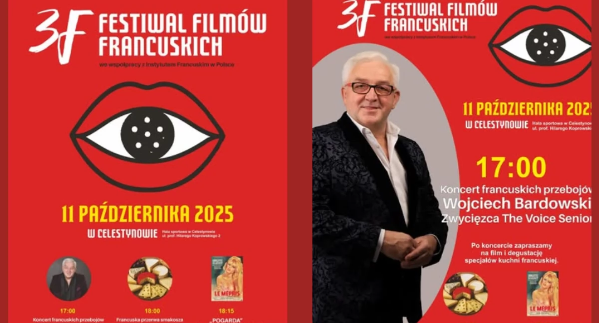 3F – Festiwal Filmów Francuskich w Celestynowie: muzyka, kino i smaki prosto z Francji