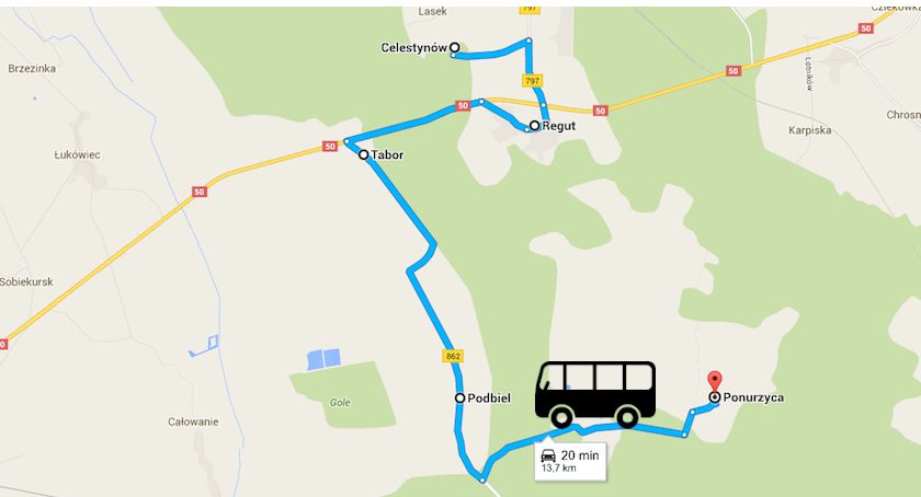 Dodatkowy autobus Celestynów - Ponurzyca