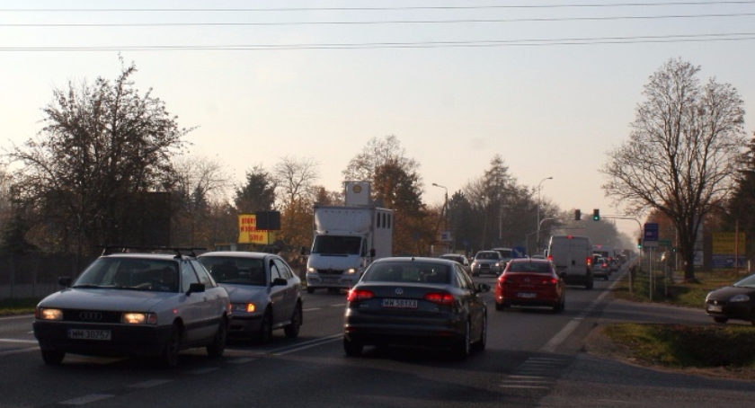 Tłok na drogach krajowych w obrębie otwockim