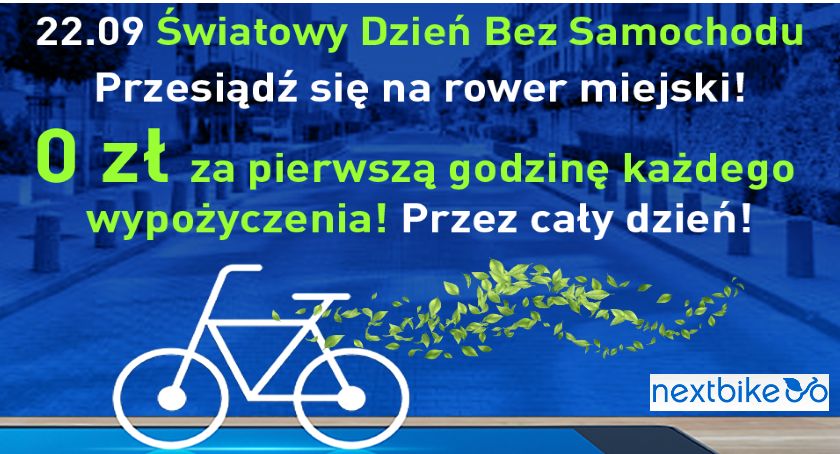 Dzień bez samochodu z rowerem miejskim