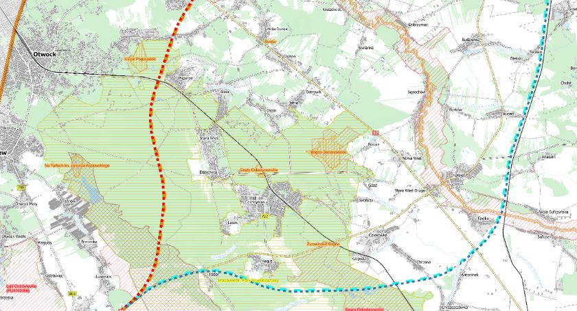 Autostrada A50 przez Mazowiecki Park Krajobrazowy i wsie?