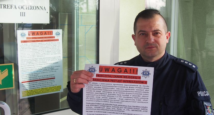 Policja otwocka apeluje o ograniczenie wizyt w jednostkach 