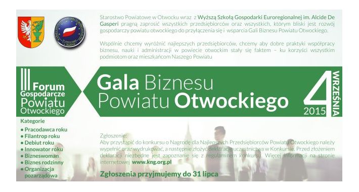 Zaproszenie do udziału w III Forum Gospodarczym Powiatu Otwockiego