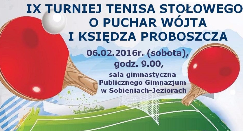 Turniej w ping ponga w Sobieniach