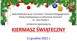 Kiermasz świąteczny w Sobieniach-Jeziorach