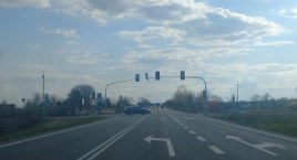 Sygnalizacja świetlna na DK50 w Glinkach
